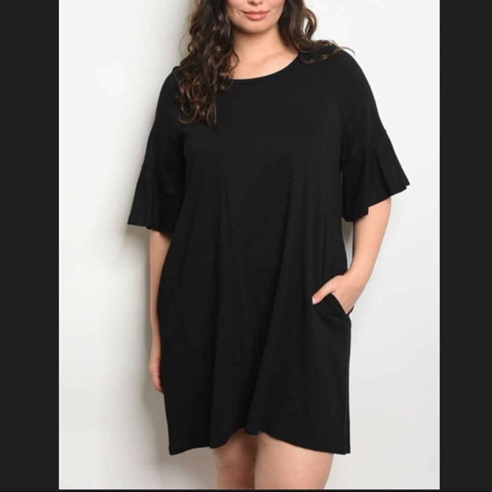 Simple Black Dress Plus Size